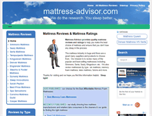 Tablet Screenshot of mattress-advisor.com